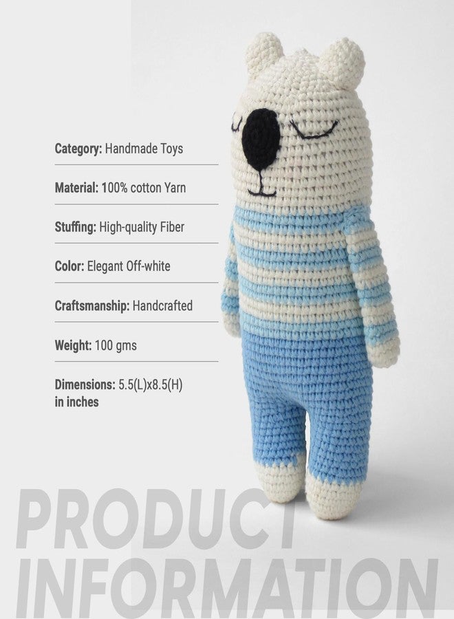 Kind Strings Handmade Crochet Bear Soft Toy - Plush Stuffed Animal for Babies & Kids - Montessori Gift for Baby Girl or Boy - Safe, Cute & Adorable Nursery Decor - Image 5